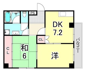 アイビースクエア南塚口の物件間取画像